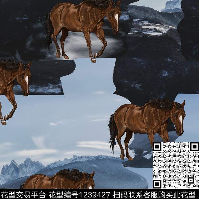 潮牌纹理男装数码印花华亿平台下载（图片编号: 1239427） - 瓦栏（Walan）