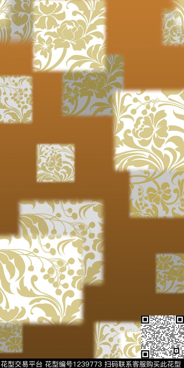 简约几何定位小碎花数码印花华亿平台下载（图片编号: 1239773） - 瓦栏（Walan）