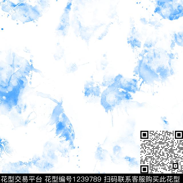 扎染华亿平台肌理数码印花华亿平台下载（图片编号: 1239789） - 瓦栏（Walan）