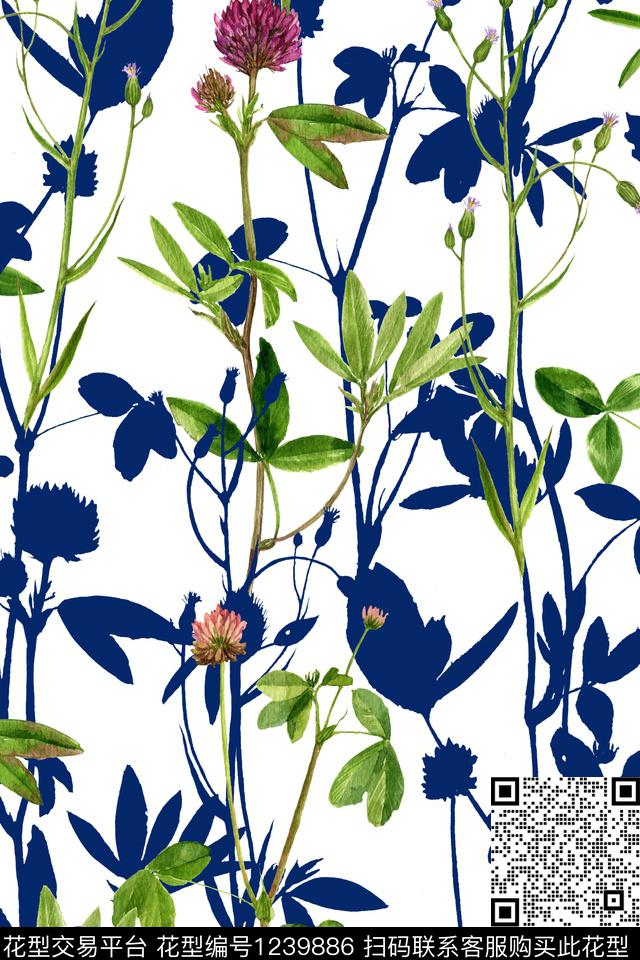 床品花卉树叶印花数码印花华亿平台下载（图片编号: 1239886） - 瓦栏（Walan）