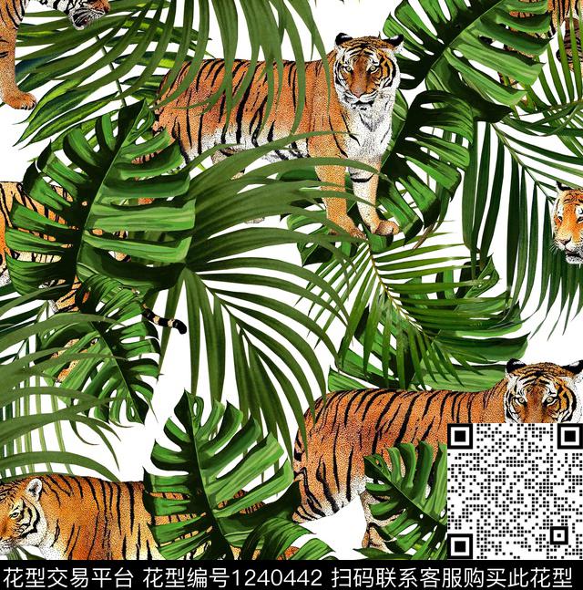 老虎鳄鱼变色龙数码印花华亿平台下载（图片编号: 1240442） - 瓦栏（Walan）
