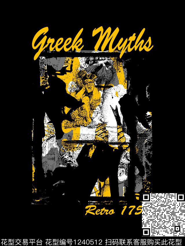 潮牌字母抽象传统印花华亿平台下载（图片编号: 1240512） - 瓦栏（Walan）