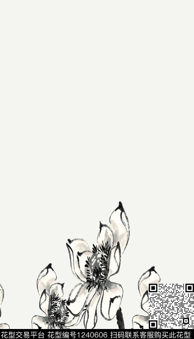 国画水墨风数码华亿平台数码印花华亿平台下载（图片编号: 1240606） - 瓦栏（Walan）