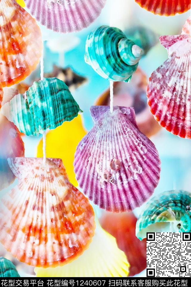 配饰贝壳泳装数码印花华亿平台下载（图片编号: 1240607） - 瓦栏（Walan）