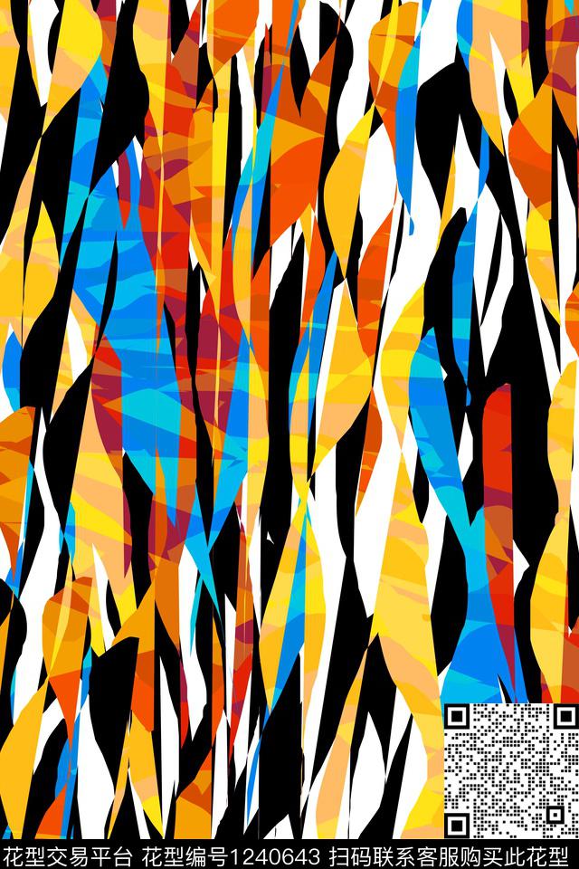 潮牌抽象男装运动服数码印花华亿平台下载（图片编号: 1240643） - 瓦栏（Walan）