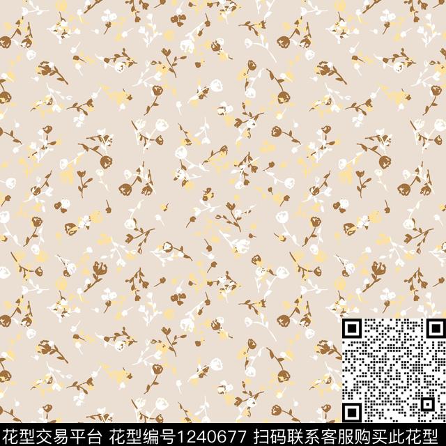 花卉小碎花大牌风传统印花华亿平台下载（图片编号: 1240677） - 瓦栏（Walan）