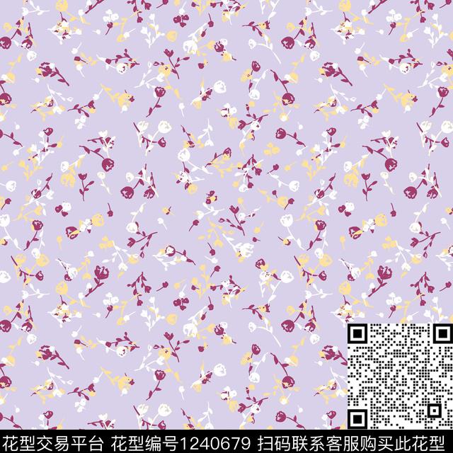 花卉小碎花大牌风传统印花华亿平台下载（图片编号: 1240679） - 瓦栏（Walan）