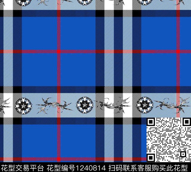 潮牌数码华亿平台格子数码印花华亿平台下载（图片编号: 1240814） - 瓦栏（Walan）