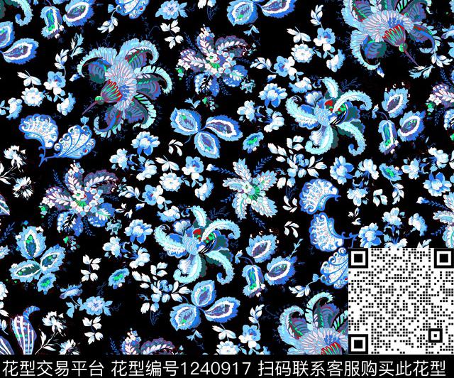 花卉抽象小碎花数码印花华亿平台下载（图片编号: 1240917） - 瓦栏（Walan）