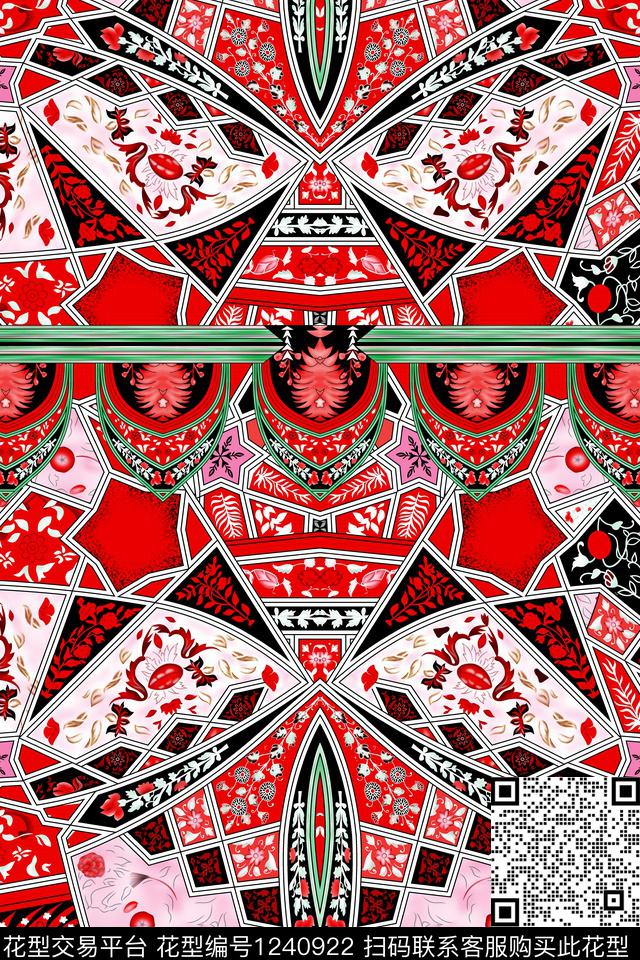 大牌风民族风数码印花华亿平台下载（图片编号: 1240922） - 瓦栏（Walan）