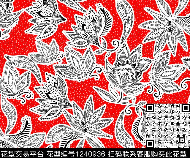 矢量提花华亿平台民族风传统印花华亿平台下载（图片编号: 1240936） - 瓦栏（Walan）