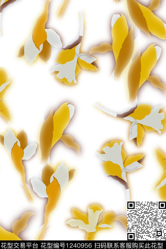 花卉绿植树叶休闲数码印花华亿平台下载（图片编号: 1240956） - 瓦栏（Walan）