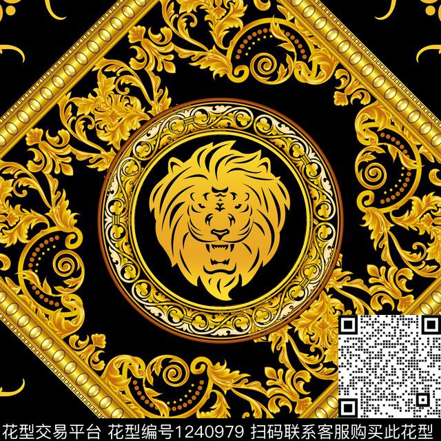 北欧方巾丝巾定位花数码印花华亿平台下载（图片编号: 1240979） - 瓦栏（Walan）