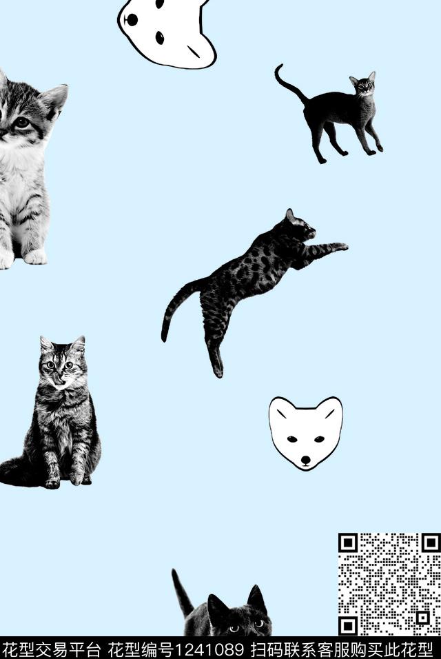 动物卡通动物淑女数码印花华亿平台下载（图片编号: 1241089） - 瓦栏（Walan）