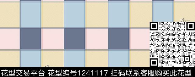 条格套件印花时尚简约传统印花华亿平台下载（图片编号: 1241117） - 瓦栏（Walan）