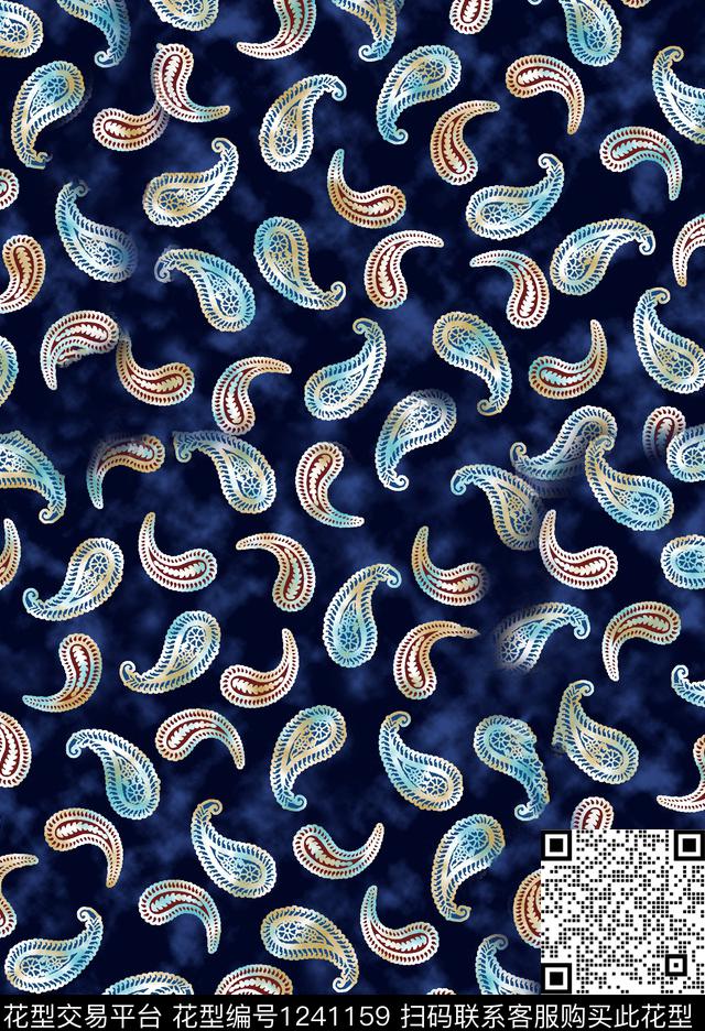 佩斯利旗袍真丝数码印花华亿平台下载（图片编号: 1241159） - 瓦栏（Walan）