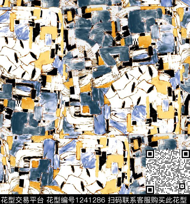 小碎花几何绿植树叶数码印花华亿平台下载（图片编号: 1241286） - 瓦栏（Walan）