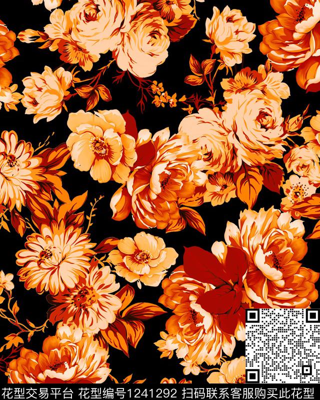 小碎花几何绿植树叶数码印花华亿平台下载（图片编号: 1241292） - 瓦栏（Walan）