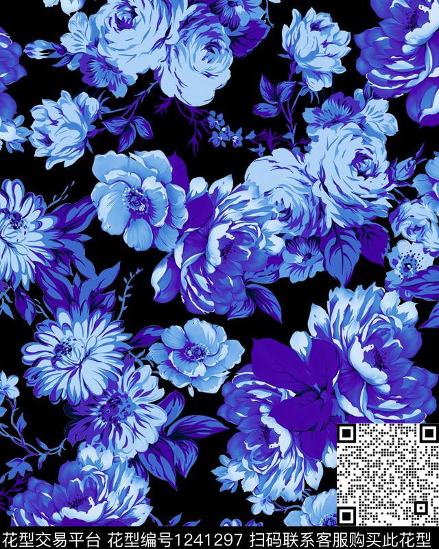 小碎花几何绿植树叶数码印花华亿平台下载（图片编号: 1241297） - 瓦栏（Walan）