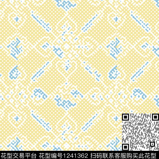 黑底花卉绿植树叶复古数码印花华亿平台下载（图片编号: 1241362） - 瓦栏（Walan）