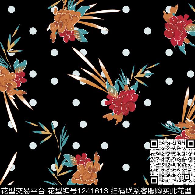 女装花卉传统印花华亿平台下载（图片编号: 1241613） - 瓦栏（Walan）