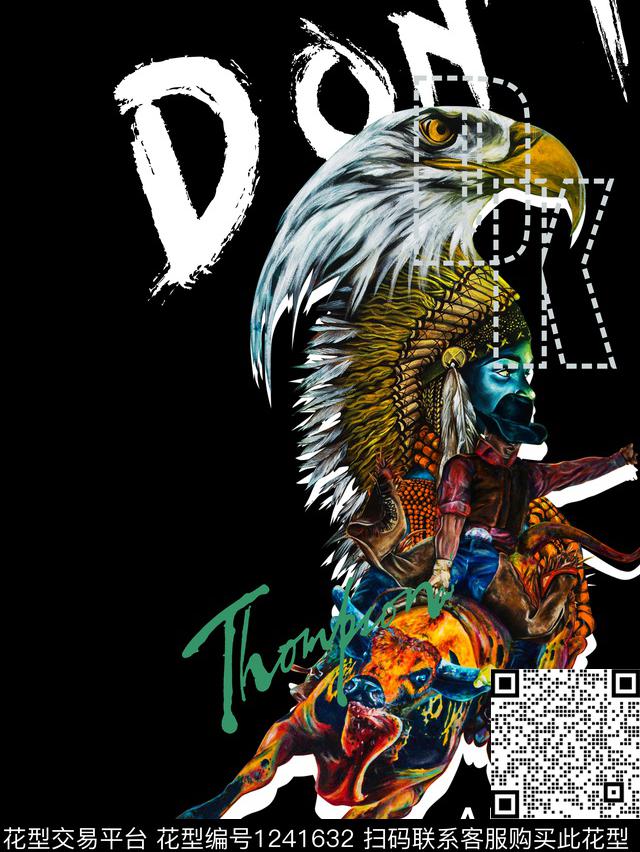 潮牌几何大牌风数码印花华亿平台下载（图片编号: 1241632） - 瓦栏（Walan）