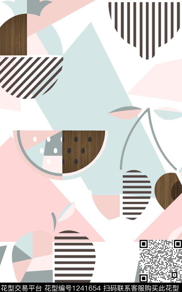 几何大牌风水果数码印花华亿平台下载（图片编号: 1241654） - 瓦栏（Walan）