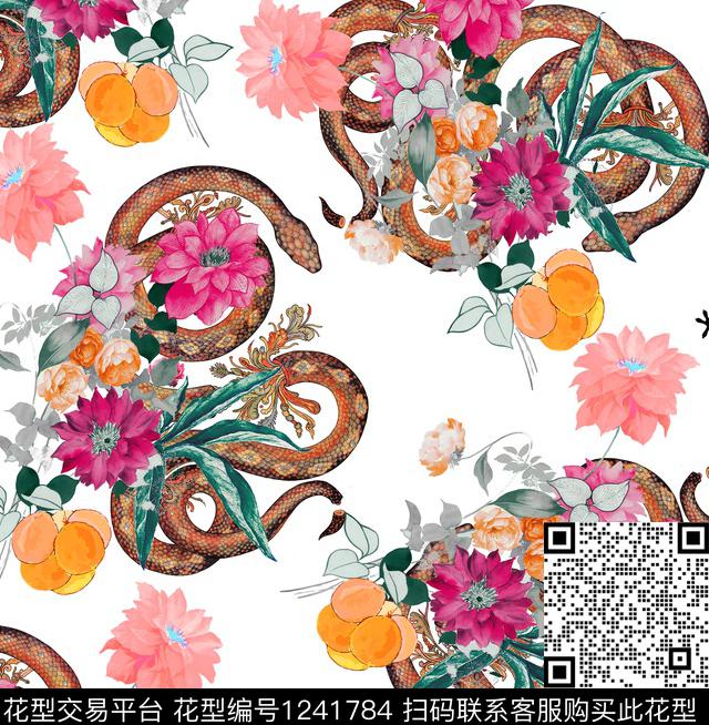 骷髅数码华亿平台花卉数码印花华亿平台下载（图片编号: 1241784） - 瓦栏（Walan）