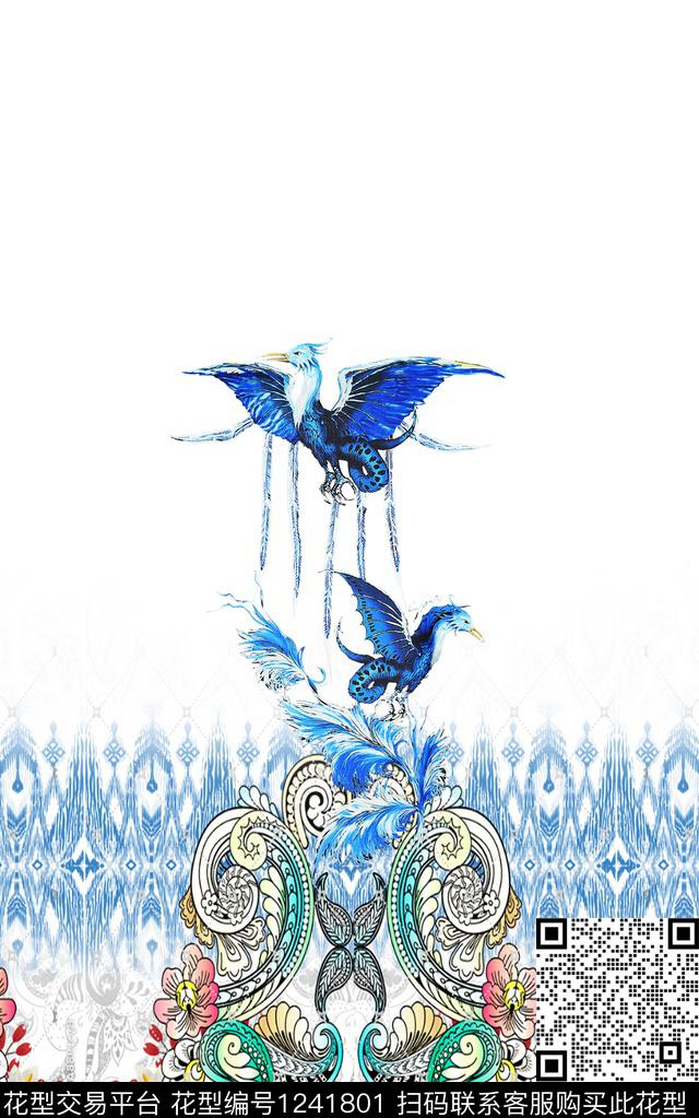 数码华亿平台花卉大牌风数码印花华亿平台下载（图片编号: 1241801） - 瓦栏（Walan）