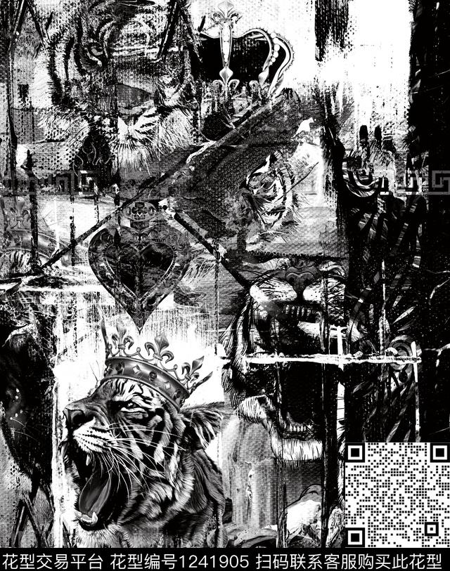 潮牌大牌风动物数码印花华亿平台下载（图片编号: 1241905） - 瓦栏（Walan）