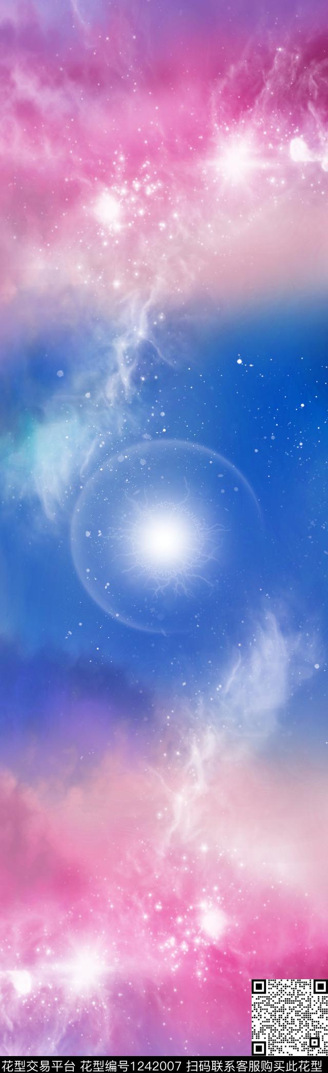 抽象霞光星光数码印花华亿平台下载（图片编号: 1242007） - 瓦栏（Walan）