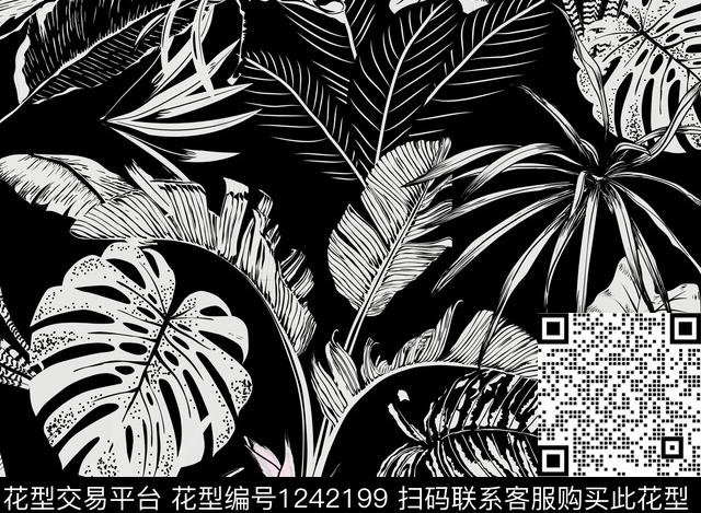 女装线条黑白印花传统印花华亿平台下载（图片编号: 1242199） - 瓦栏（Walan）