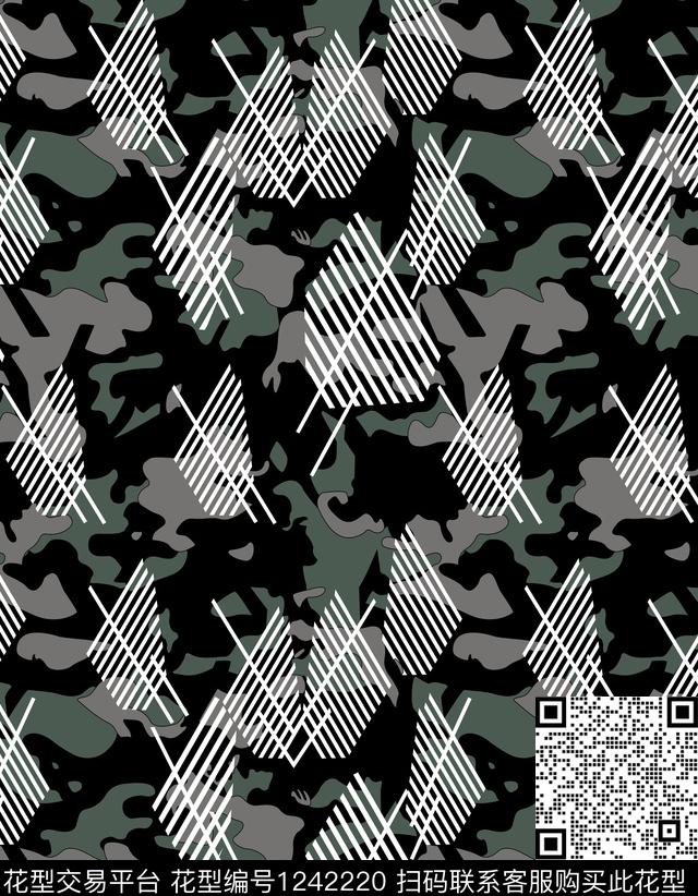 潮牌男装大牌风传统印花华亿平台下载（图片编号: 1242220） - 瓦栏（Walan）