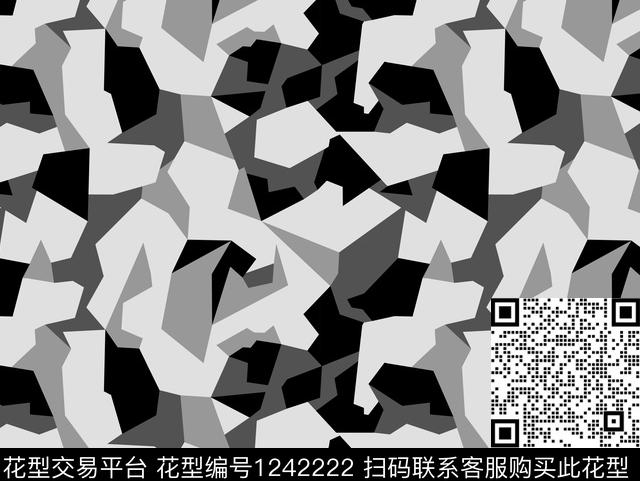 潮牌几何男装传统印花华亿平台下载（图片编号: 1242222） - 瓦栏（Walan）