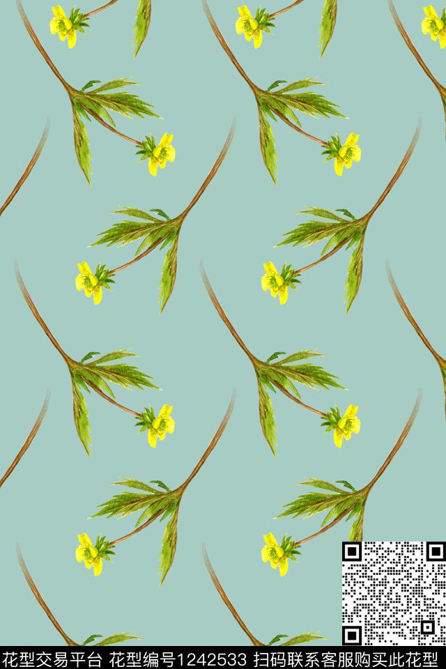 小碎花花卉女装数码印花华亿平台下载（图片编号: 1242533） - 瓦栏（Walan）