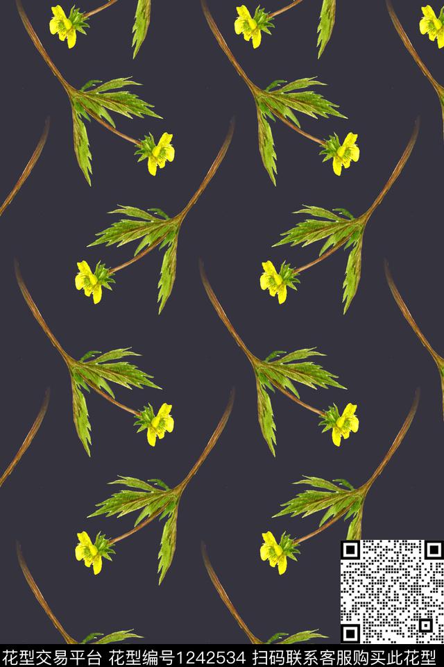 小碎花花卉女装数码印花华亿平台下载（图片编号: 1242534） - 瓦栏（Walan）