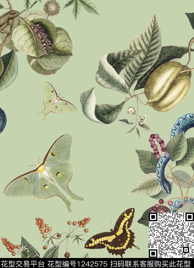 数码华亿平台植物小碎花数码印花华亿平台下载（图片编号: 1242575） - 瓦栏（Walan）
