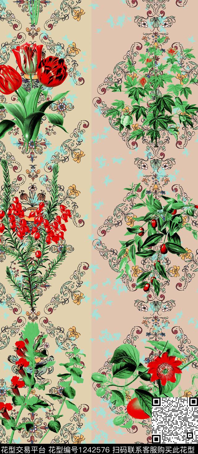 数码华亿平台植物小碎花数码印花华亿平台下载（图片编号: 1242576） - 瓦栏（Walan）