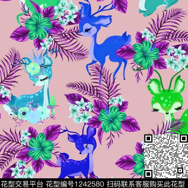 动物花卉时尚数码华亿平台数码印花华亿平台下载（图片编号: 1242580） - 瓦栏（Walan）