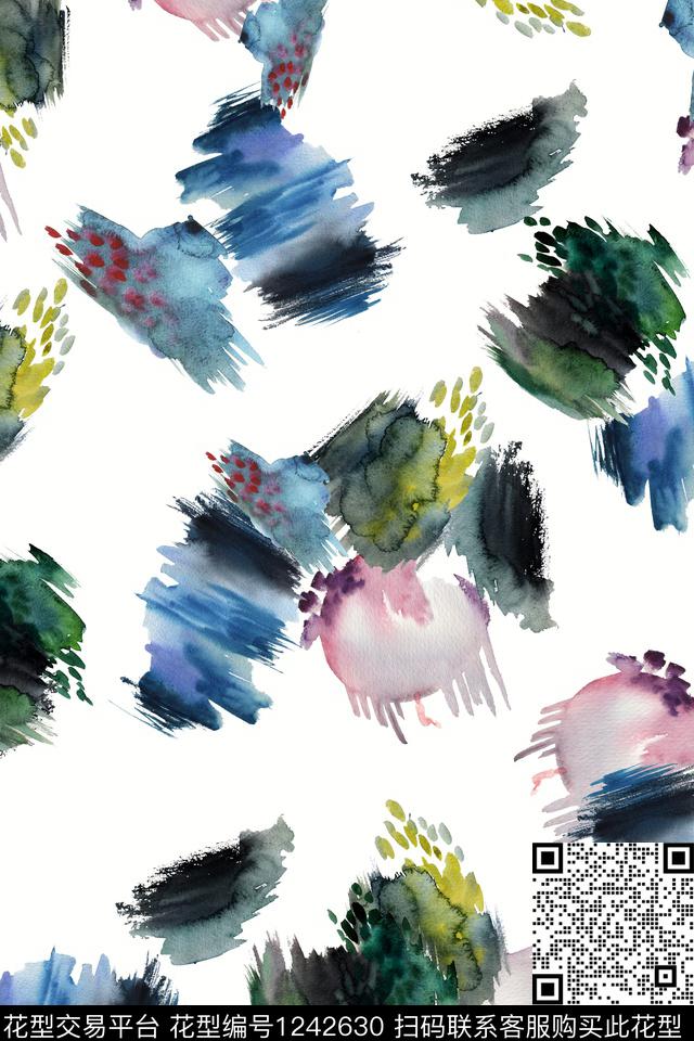 男装水彩大牌风数码印花华亿平台下载（图片编号: 1242630） - 瓦栏（Walan）