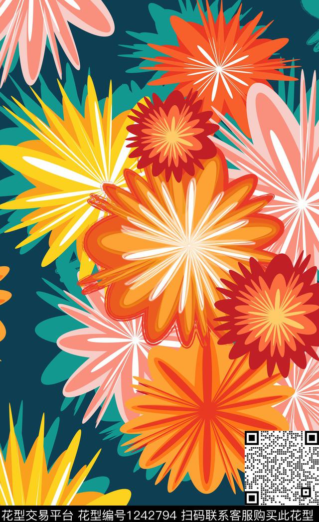 春夏华亿平台潮牌趣味传统印花华亿平台下载（图片编号: 1242794） - 瓦栏（Walan）