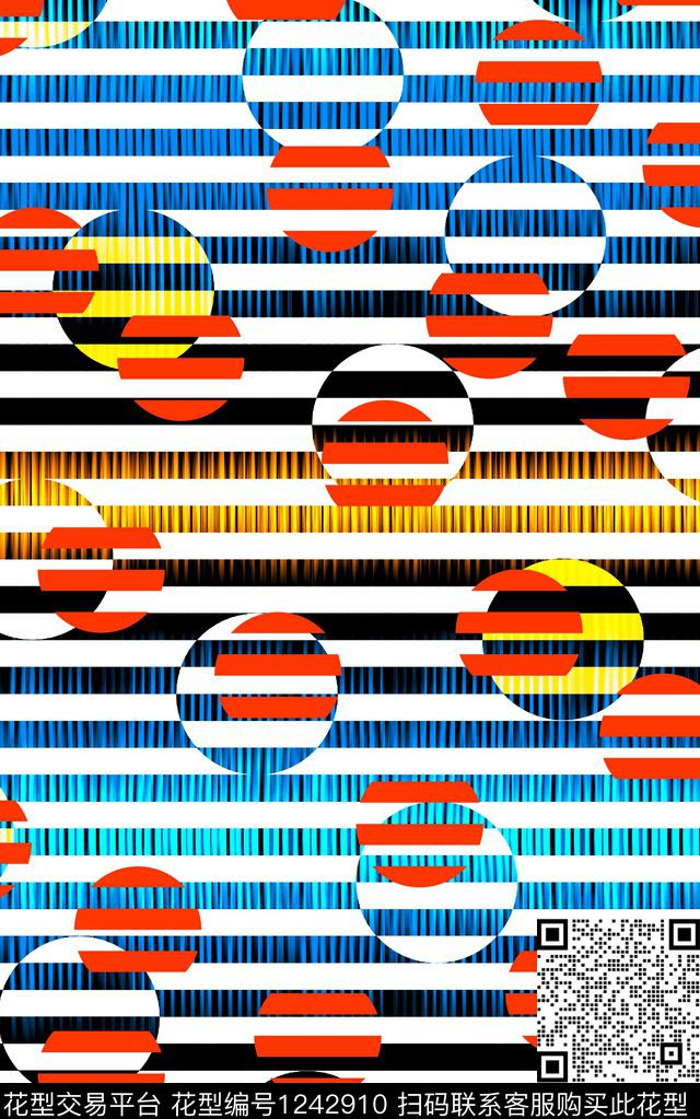 几何波点简约传统印花华亿平台下载（图片编号: 1242910） - 瓦栏（Walan）