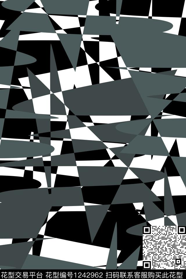 休闲几何抽象男装传统印花华亿平台下载（图片编号: 1242962） - 瓦栏（Walan）