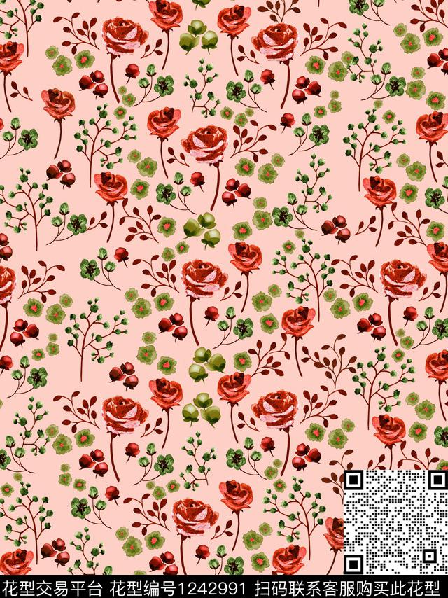 DIOR猫小碎花数码印花华亿平台下载（图片编号: 1242991） - 瓦栏（Walan）