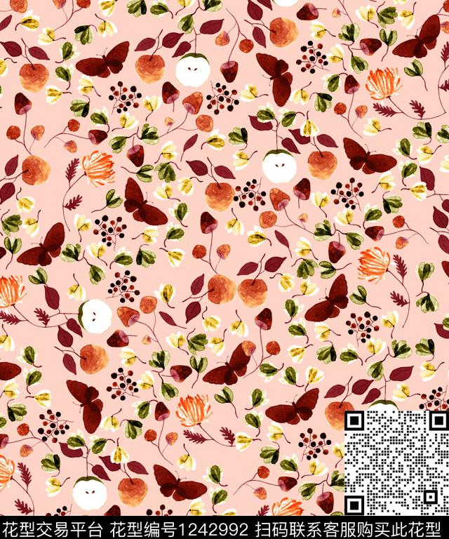 小碎花数码印花华亿平台下载（图片编号: 1242992） - 瓦栏（Walan）