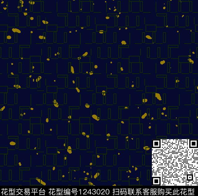 格子秋冬华亿平台色块涂鸦传统印花华亿平台下载（图片编号: 1243020） - 瓦栏（Walan）