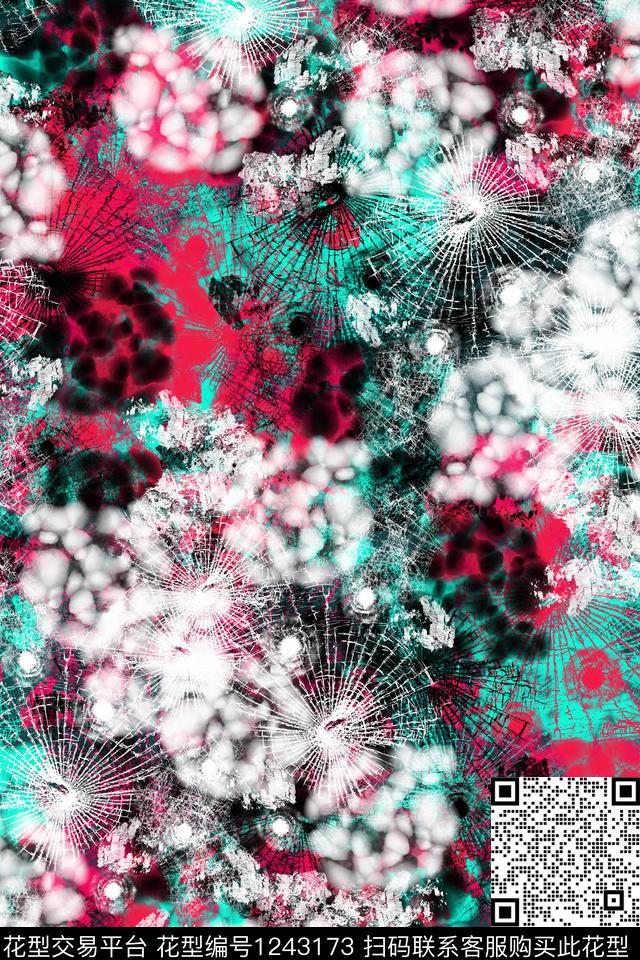 抽象男装大牌风运动服数码印花华亿平台下载（图片编号: 1243173） - 瓦栏（Walan）