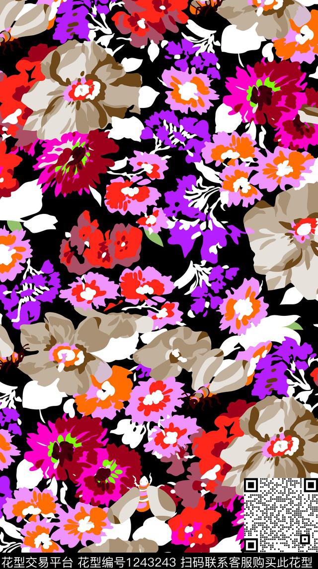 花卉休闲小碎花传统印花华亿平台下载（图片编号: 1243243） - 瓦栏（Walan）