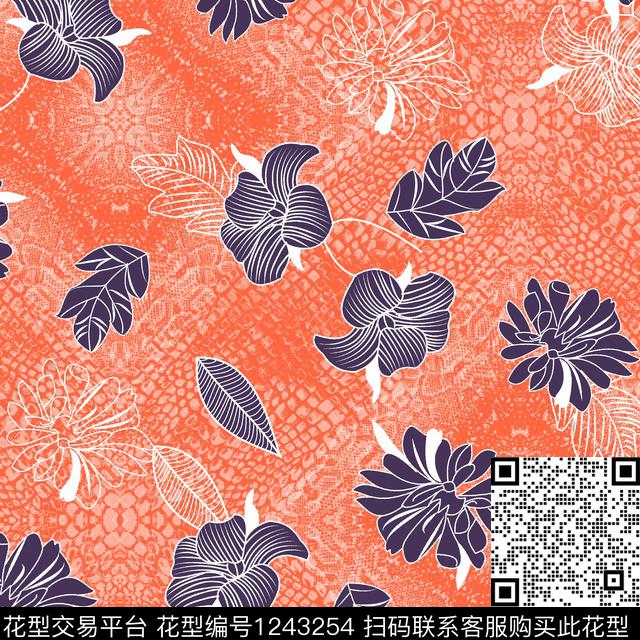 大牌风女装花卉传统印花华亿平台下载（图片编号: 1243254） - 瓦栏（Walan）