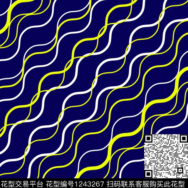 线条波浪纹条纹传统印花华亿平台下载（图片编号: 1243267） - 瓦栏（Walan）